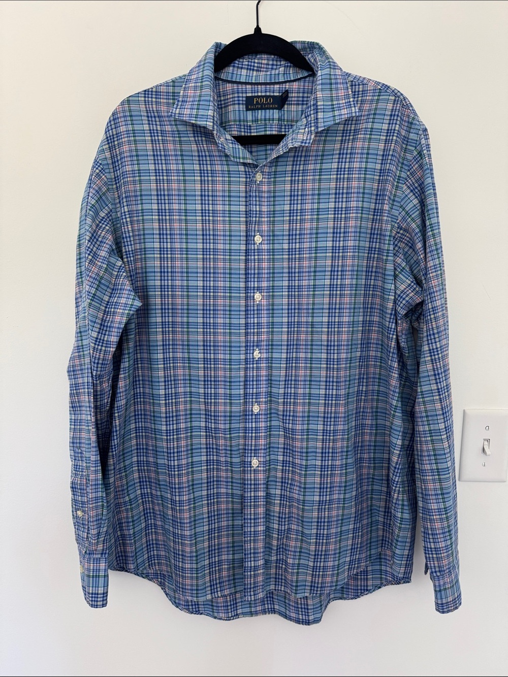 Polo by Ralph Lauren Blue & Green Plaid Button-Down Shirt - Size XL
